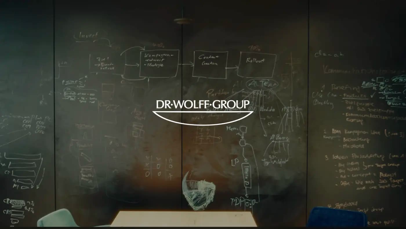 Dr. Wolff Group Logo vor Workshop-Tafel